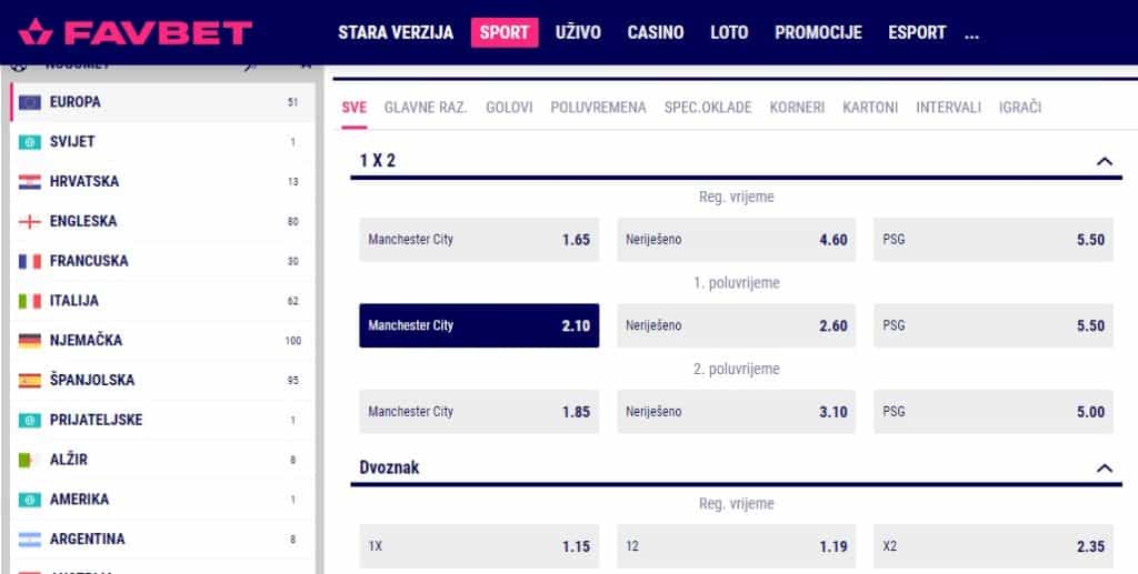 Favbet ponuda