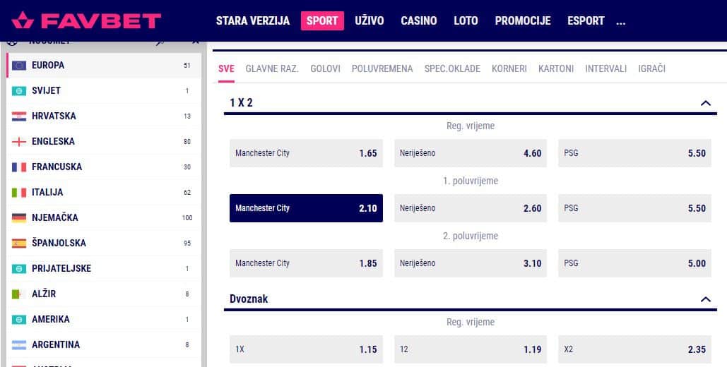 Favbet ponuda
