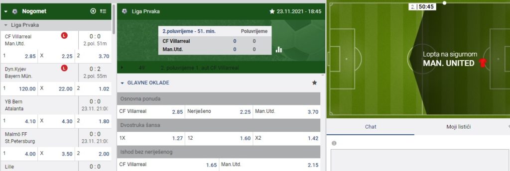 Prva Sportska Kladionica - klađenje uživo