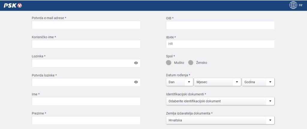 PSK registracija