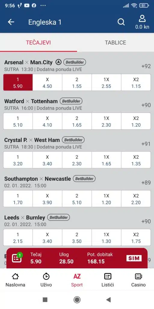 PSK aplikacija listić