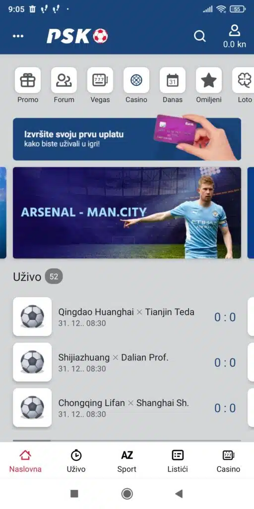 PSK aplikacija naslovna