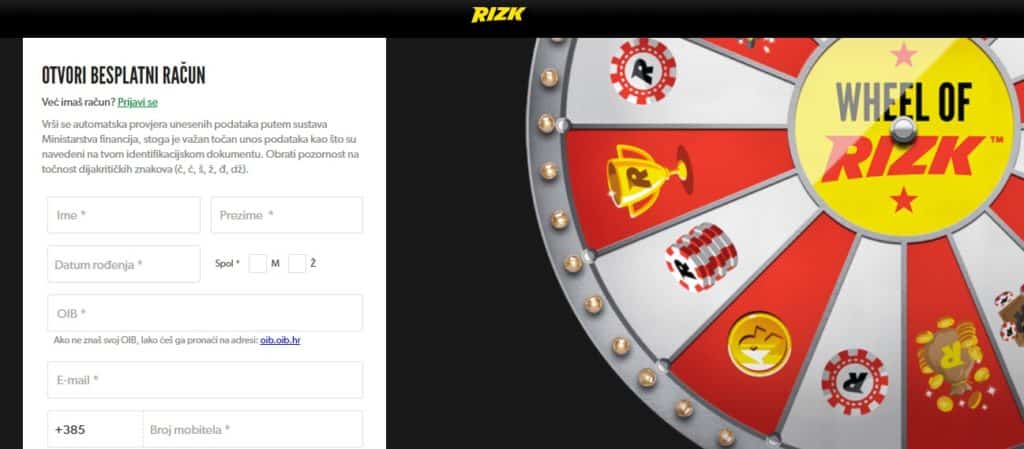 Rizk registracija