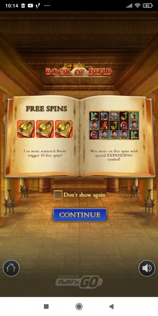 Germania aplikacija Book of Dead