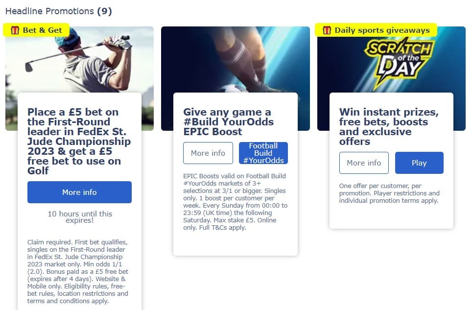 William Hill promocije
