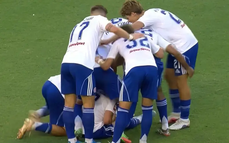 Hajduk Pafos - Hajdukovci slave pogodak protiv Žiline na Poljudu